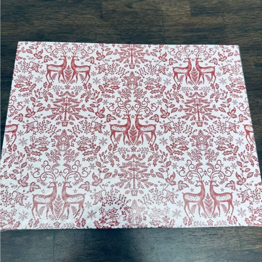 Rachel Ashwell Farmhouse Reindeer Holly Christmas Holiday Gift Shirt Boxes Set
